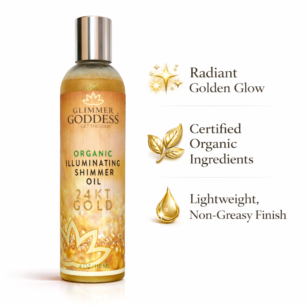 Organic Shimmer Body Oil for a Soft, Non-Greasy Body Glow-1