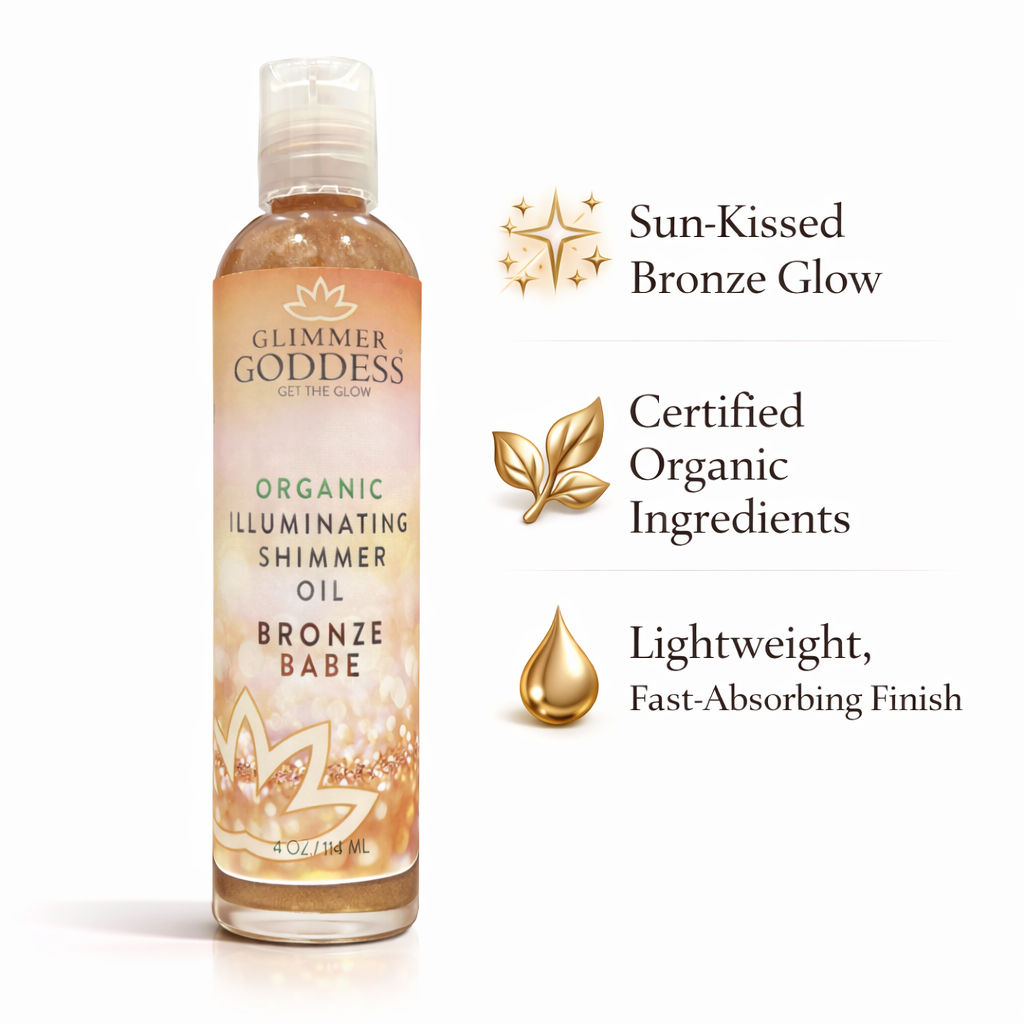 Organic Shimmer Body Oil for a Soft, Non-Greasy Body Glow-2