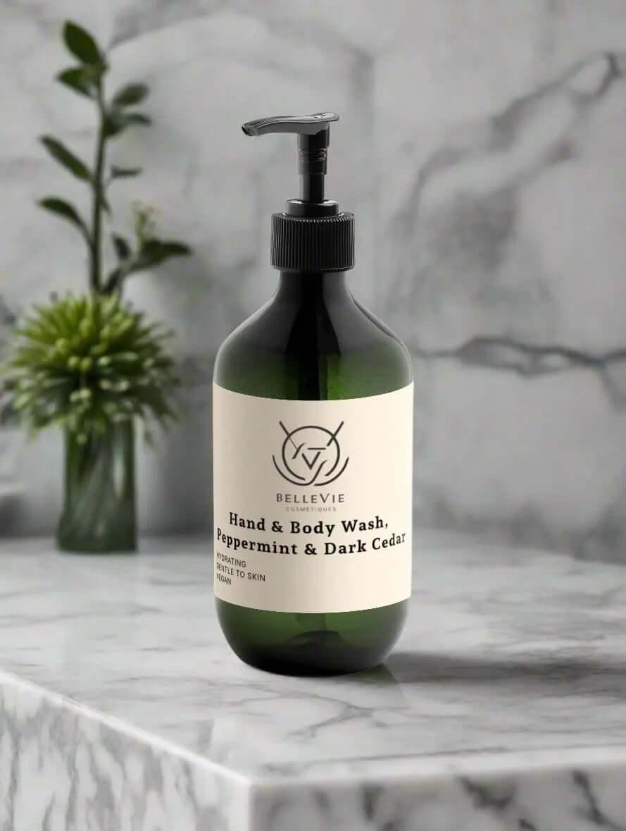 Peppermint Scent Hand & Body Wash 490ml – Peppermint & Dark Cedar