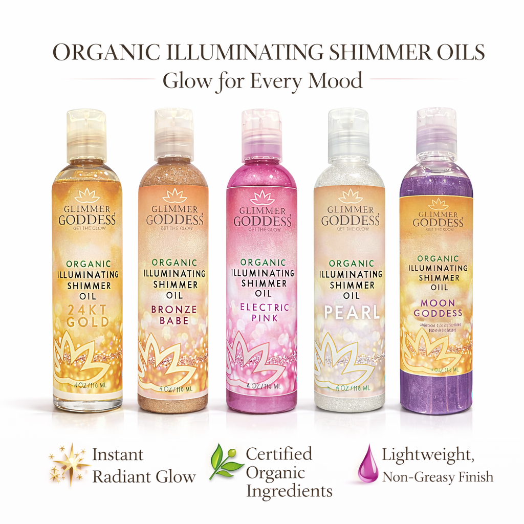 Organic Shimmer Body Oil for a Soft, Non-Greasy Body Glow-9